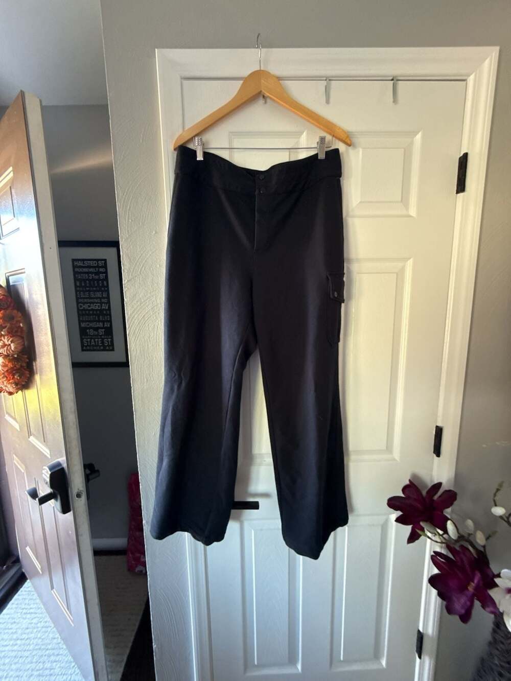 Lauren Ralph Lauren Cargo Pants Black Wide Leg